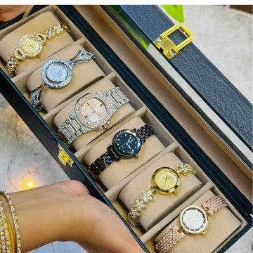 Luxury 6-Piece Women's Watch Collection with Box