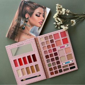 Matte Eyeshadow Pallet with Highlights, Blush, Contour and Lipgloss